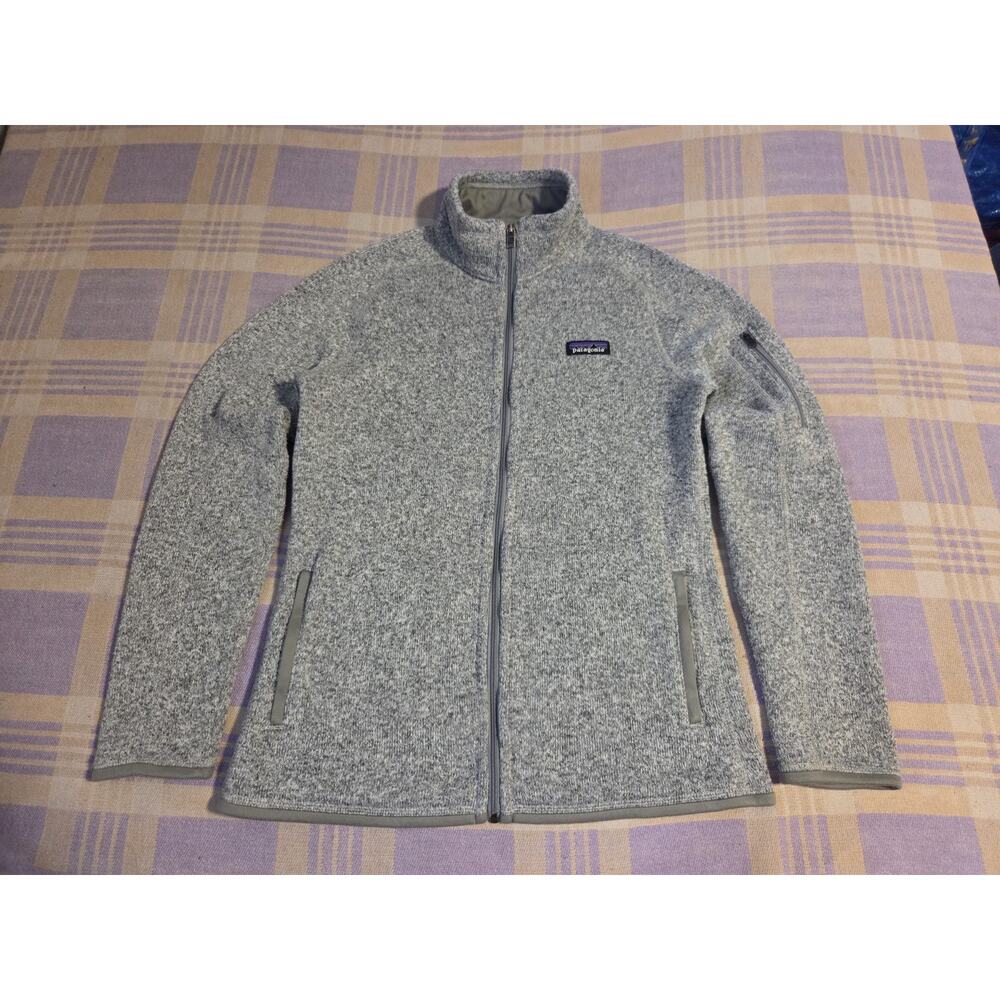 Patagonia Better Sweater Fleece Jacket Zip Up Womens Medium Gray Knit Recycled